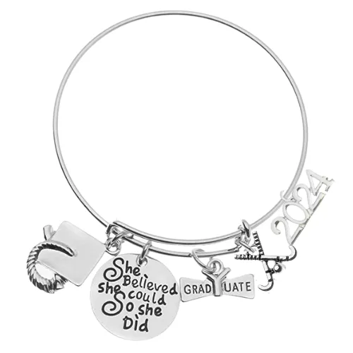 2024 Sports Graduation Bracelet - She Believed She Could- Pick Activity