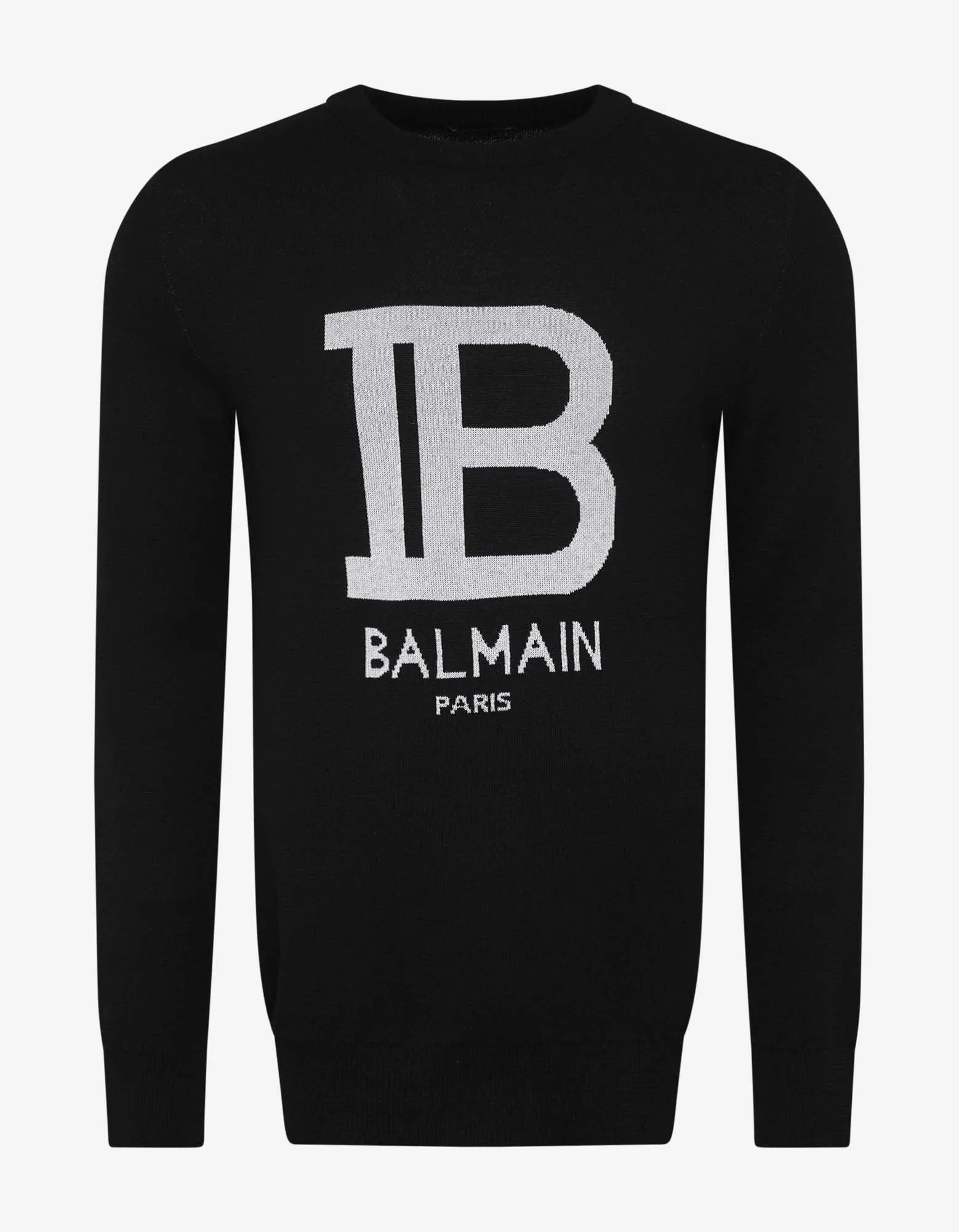 Black B Logo Wool-Blend Sweater