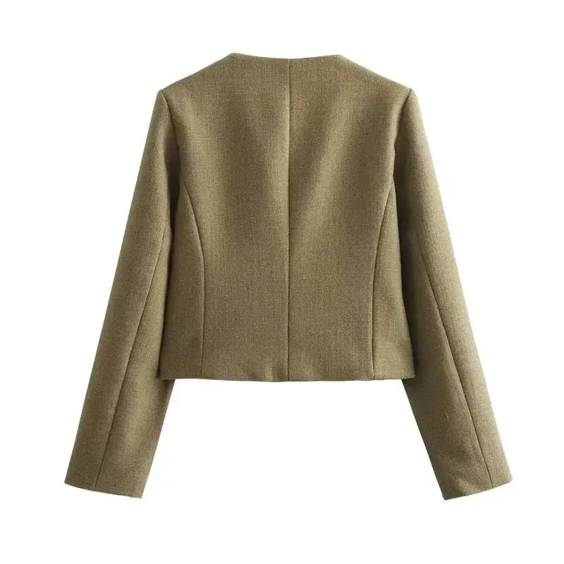 Carol Statement Woolen Tweed Coat