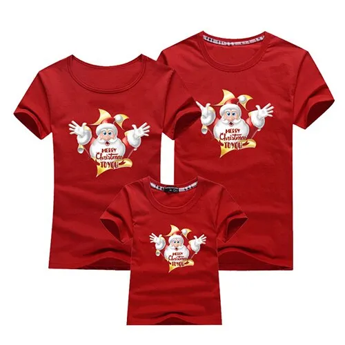 Christmas Matching Family Pyjamas Pajamas Matching Outfits Mother Daughter Clothes Girls Boy Mom Dad T-shirt Cartoon T-shirt