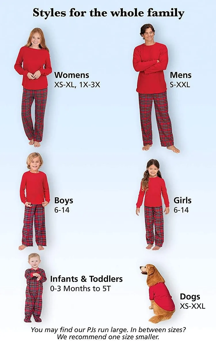 Christmas Red Plaid Family Long Sleeve Pajama Set