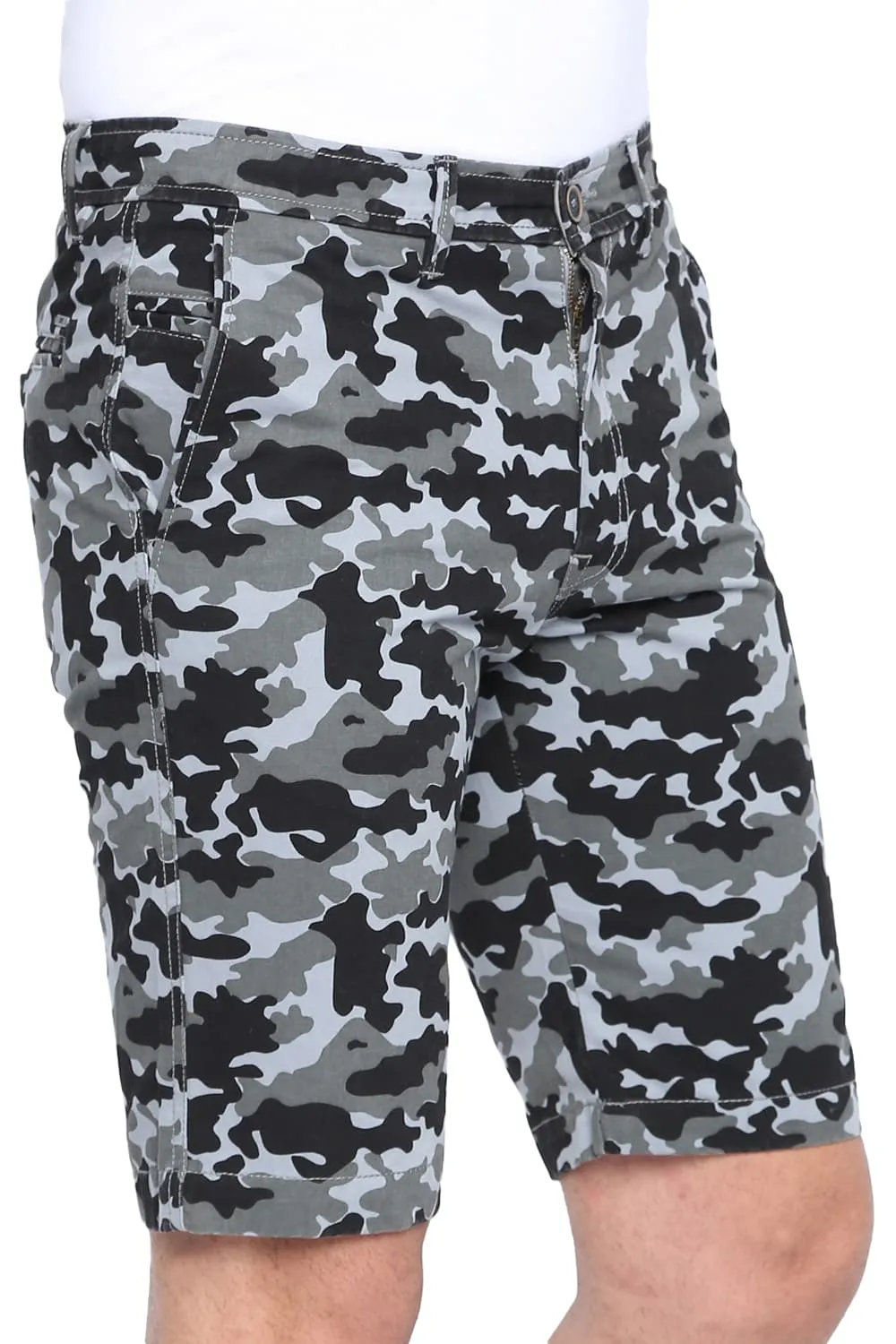 Comfort Fit Camo Printed Cotton Shorts