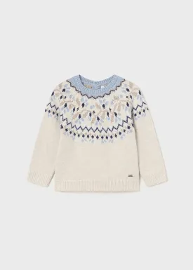 Fair Isle Sweater, Blue/Sparkle, 2323