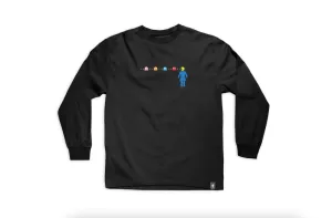 Girl OG Pac-Man Maze LS Tee Black