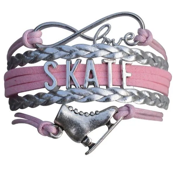 Girls Figure Skating Infinity Bracelet