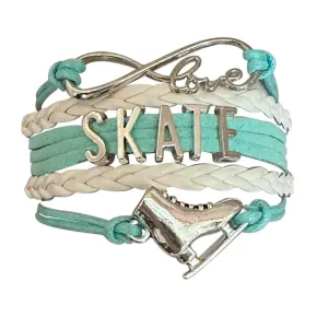 Girls Figure Skating Infinity Bracelet