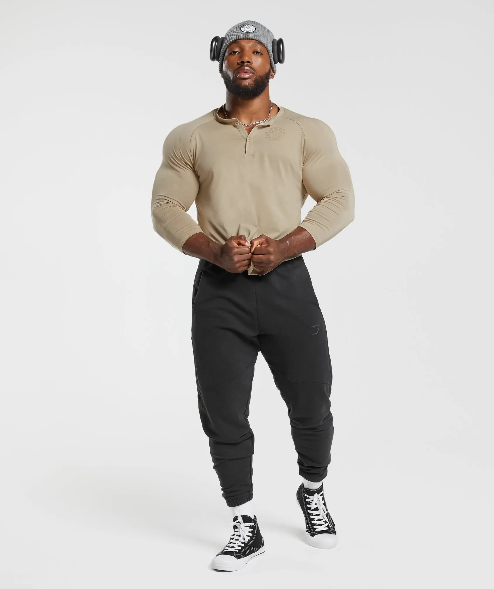 Gymshark Legacy Henley - Desert Beige