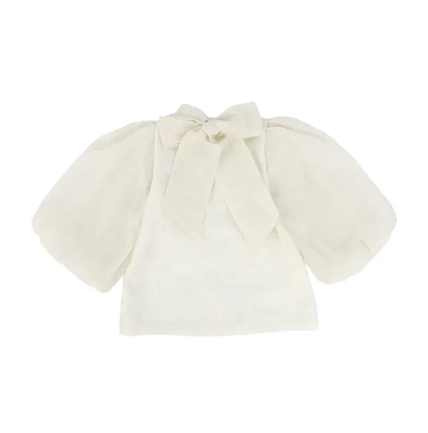 Ida Ivory Linen Blouse