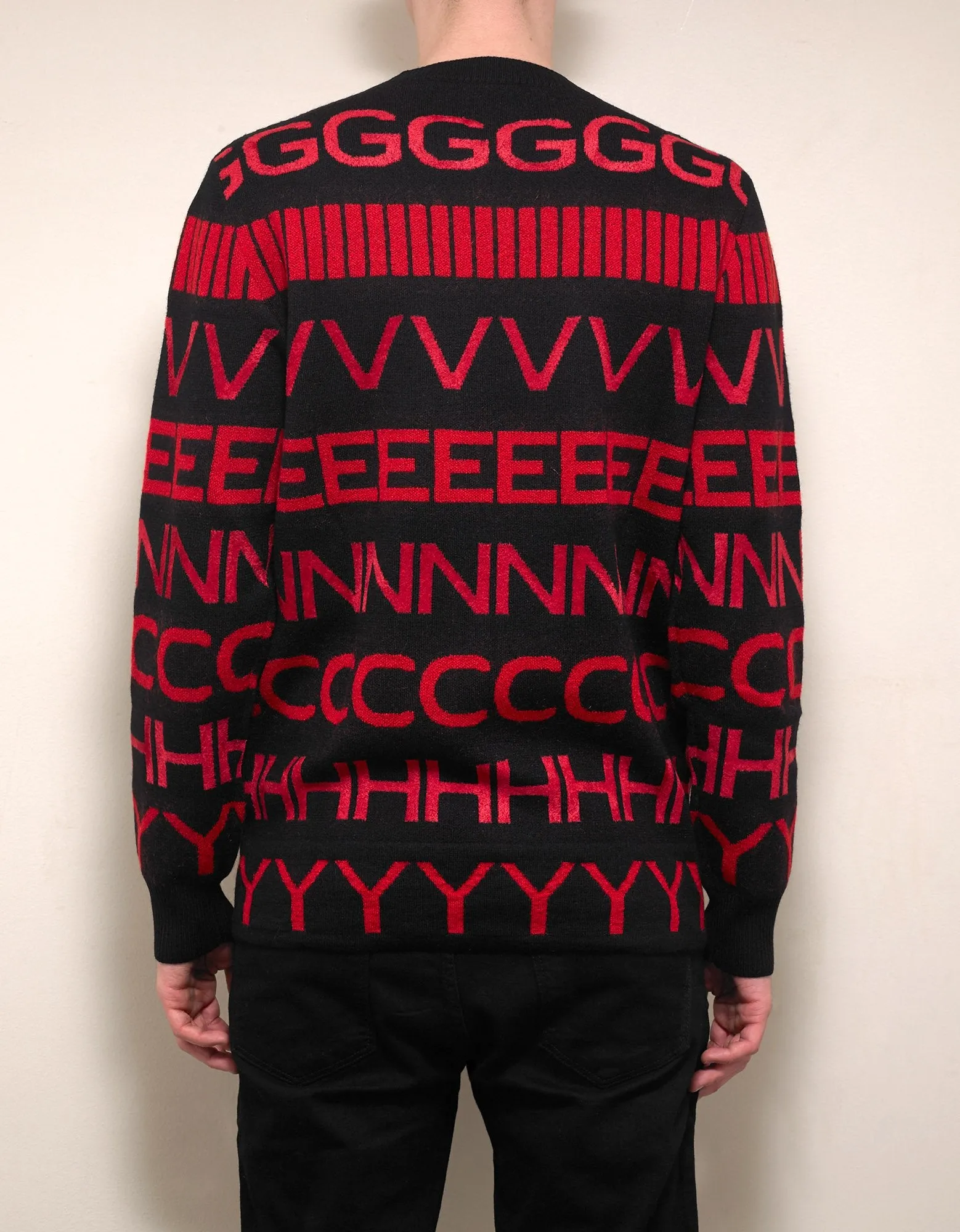 Logo Intarsia Wool Blend Sweater