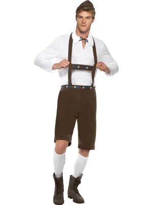 Mens Costume - Brown Lederhosen Bavarian