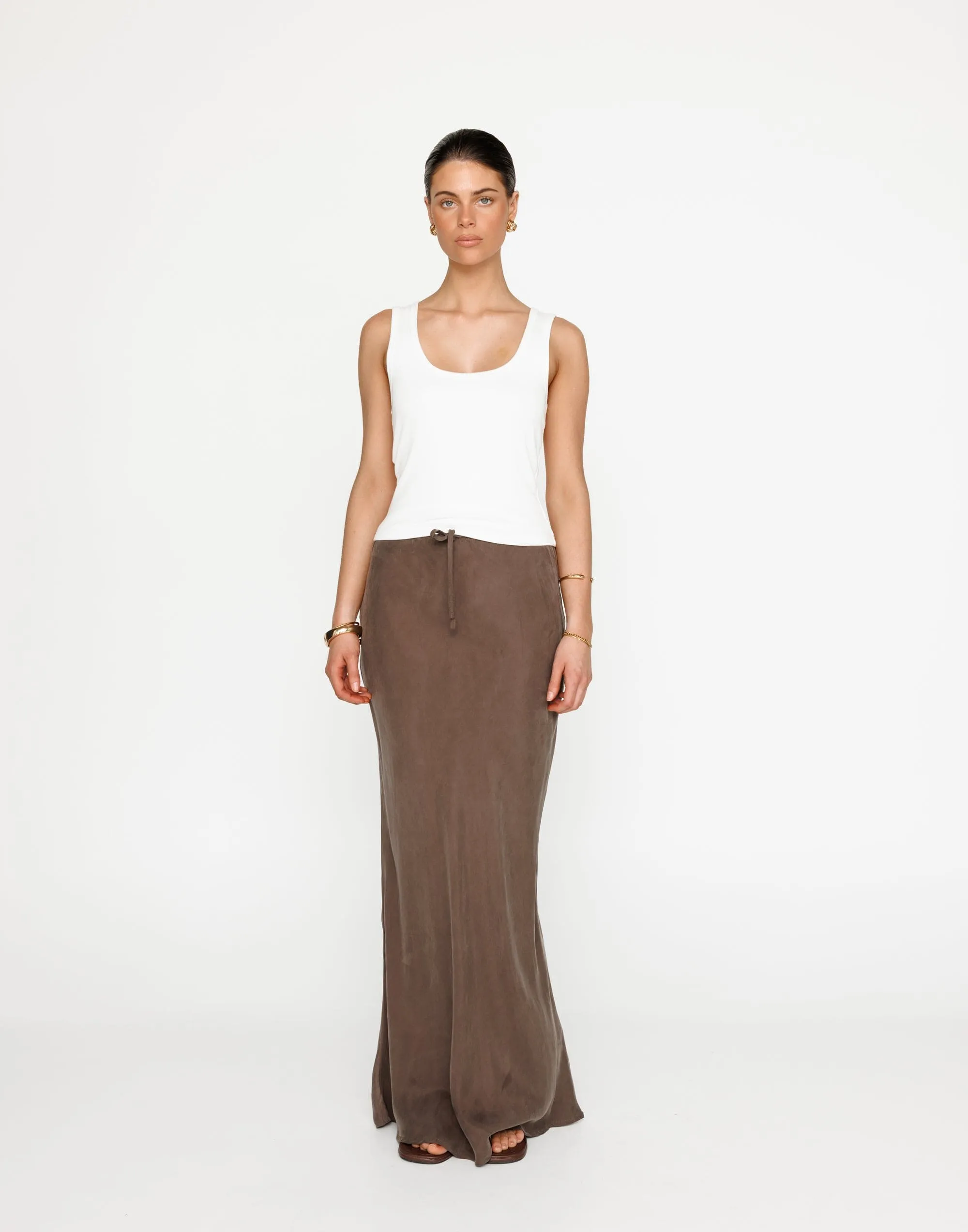 Mori Maxi Skirt (Warm Grey)