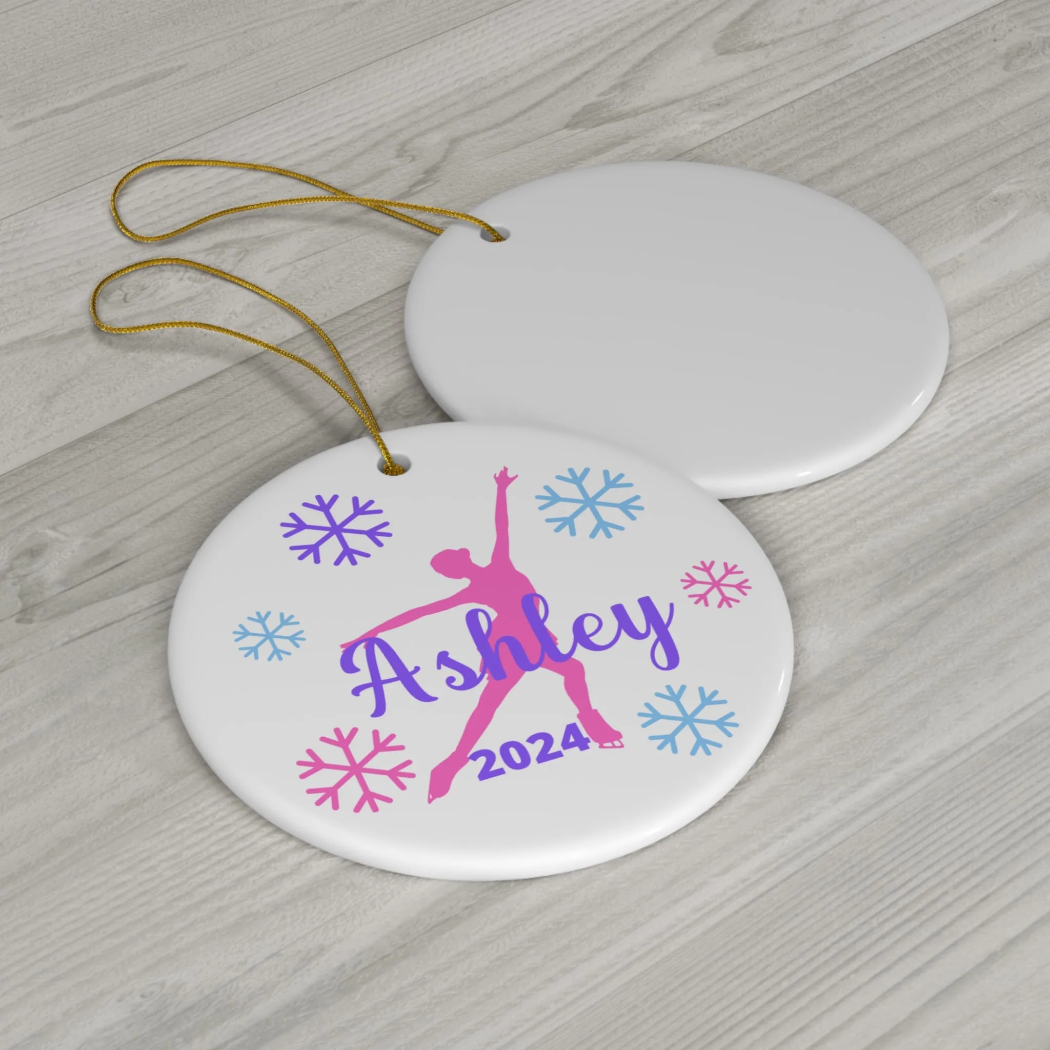 Personalized Figure Skating Christmas Ornament