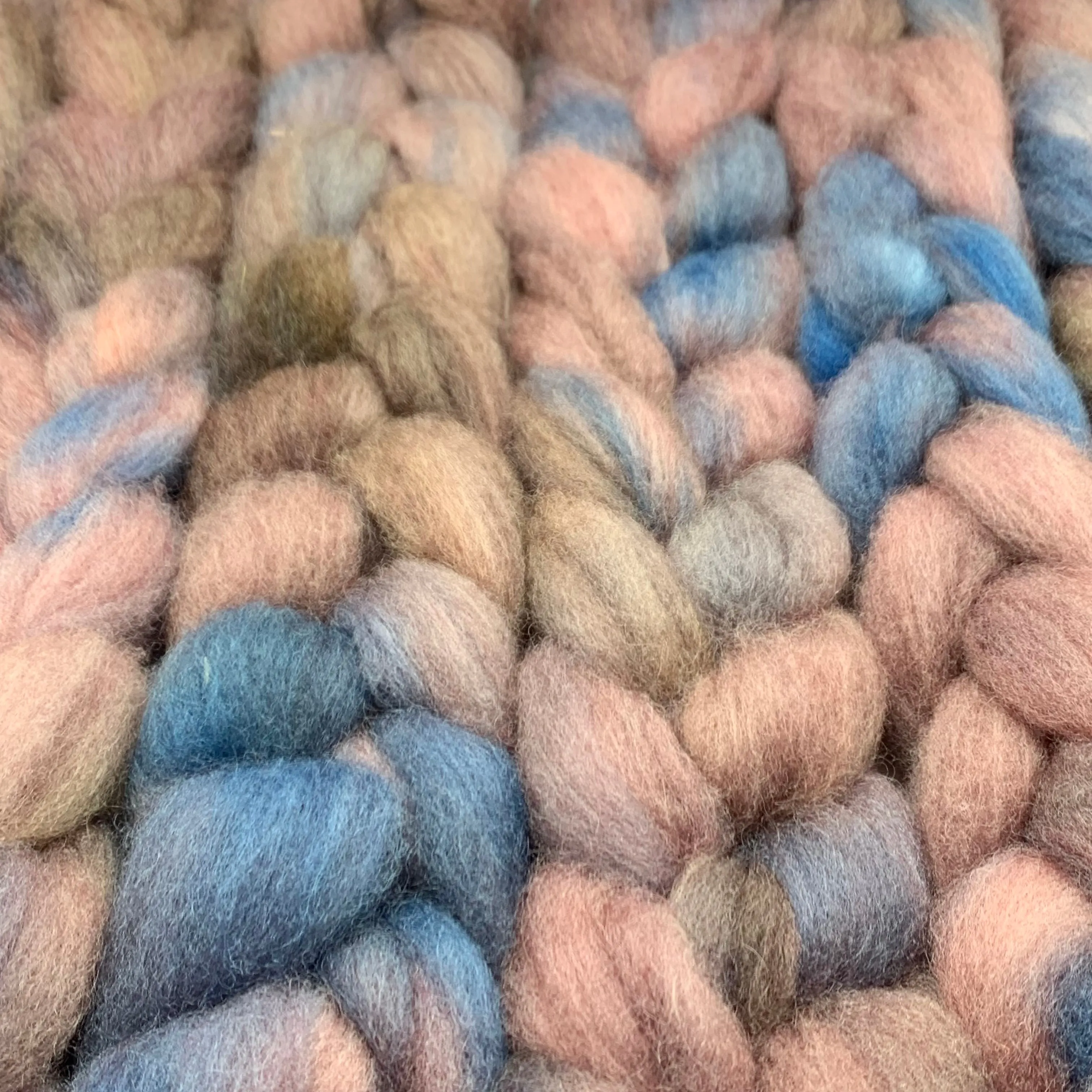 PNWWW Texel Wool Roving 4oz: Puppy Dog Eyes