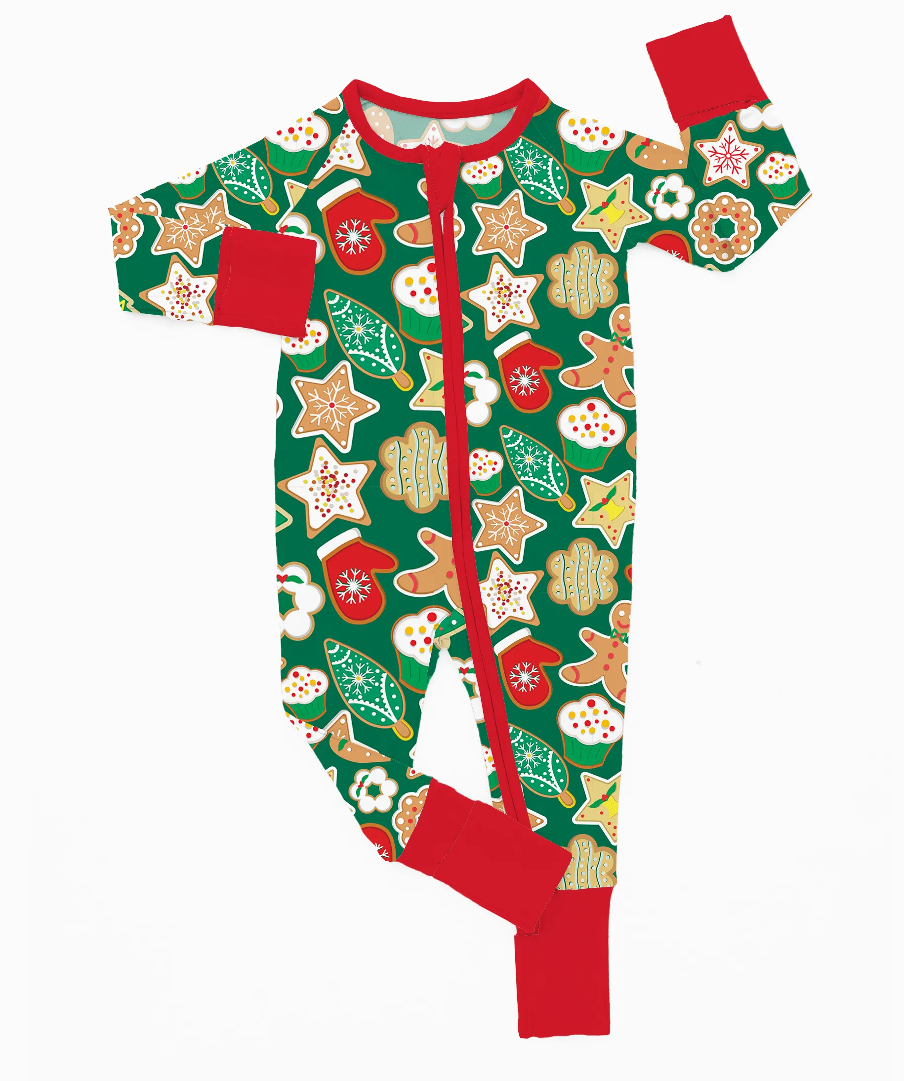 [Pre Order] Holiday Classics Christmas Cookies - Bamboo Zippy Romper (EST SHIP LATE OCT)