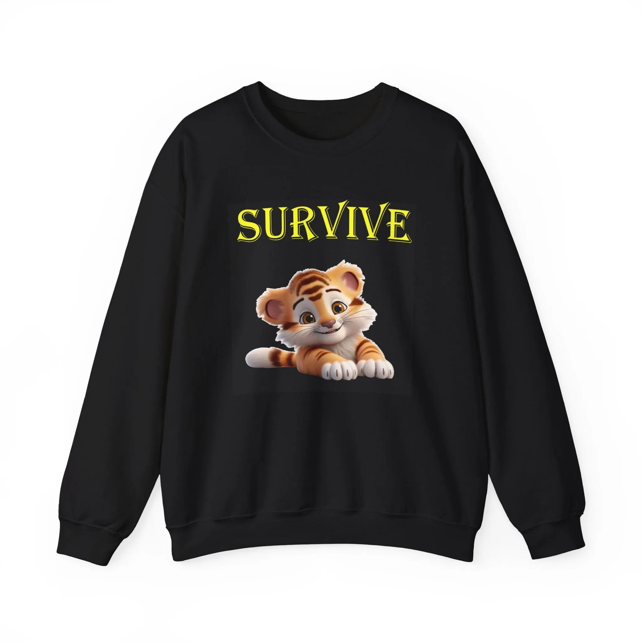 Princess Grace  Cute Tiger Survival Crewneck Sweatshirt