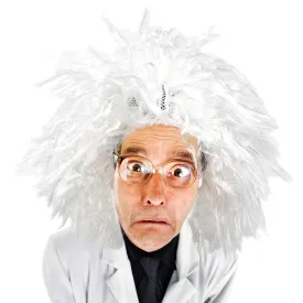 Skeleteen Mad Scientist Costume Wig - Crazy White Wigs for Costumes - 1 Piece