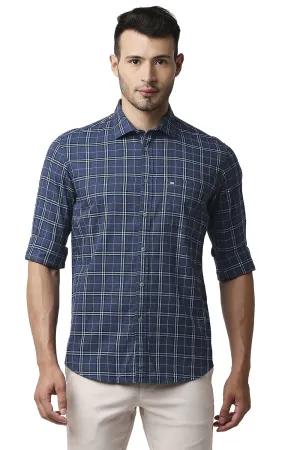 Slim Fit Crepe Checks Shirt