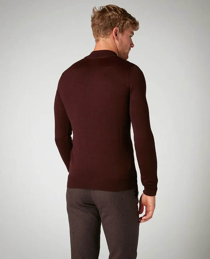 Slim Fit Merino Wool-Blend Turtle Neck