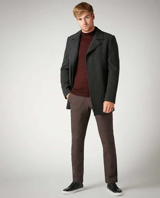 Slim Fit Merino Wool-Blend Turtle Neck