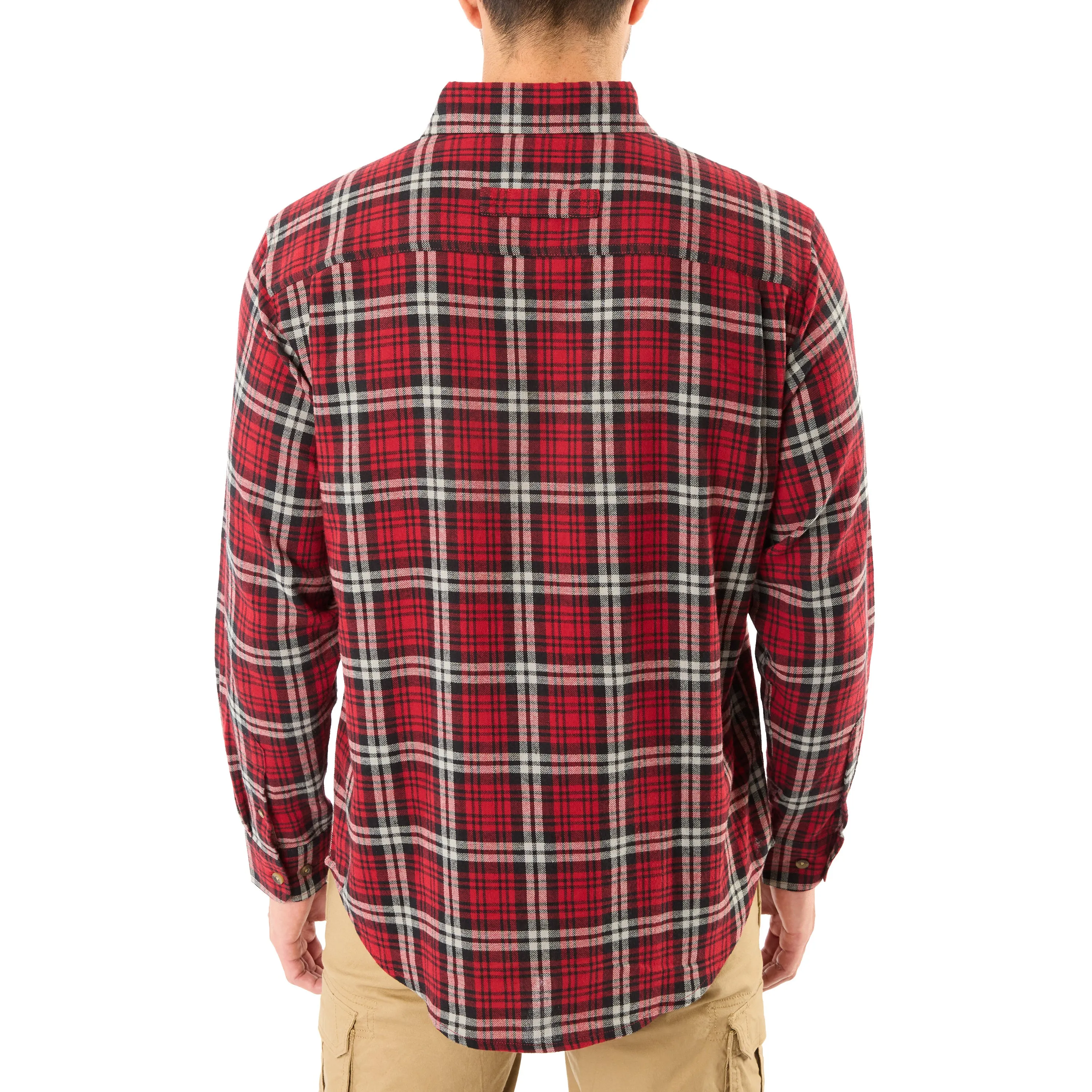 TWO-POCKET BUTTON DOWN FLANNEL SHIRT