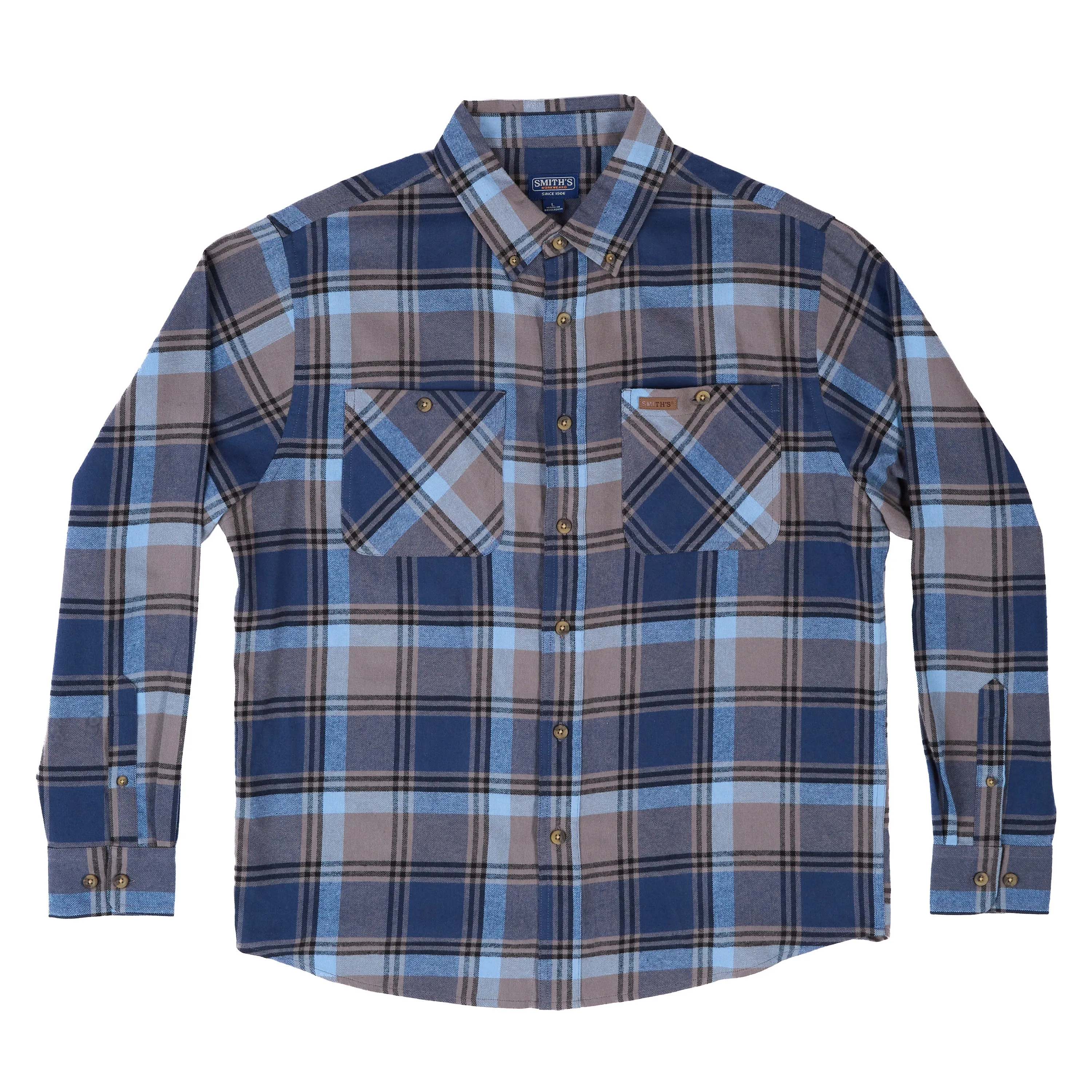 TWO-POCKET BUTTON DOWN FLANNEL SHIRT