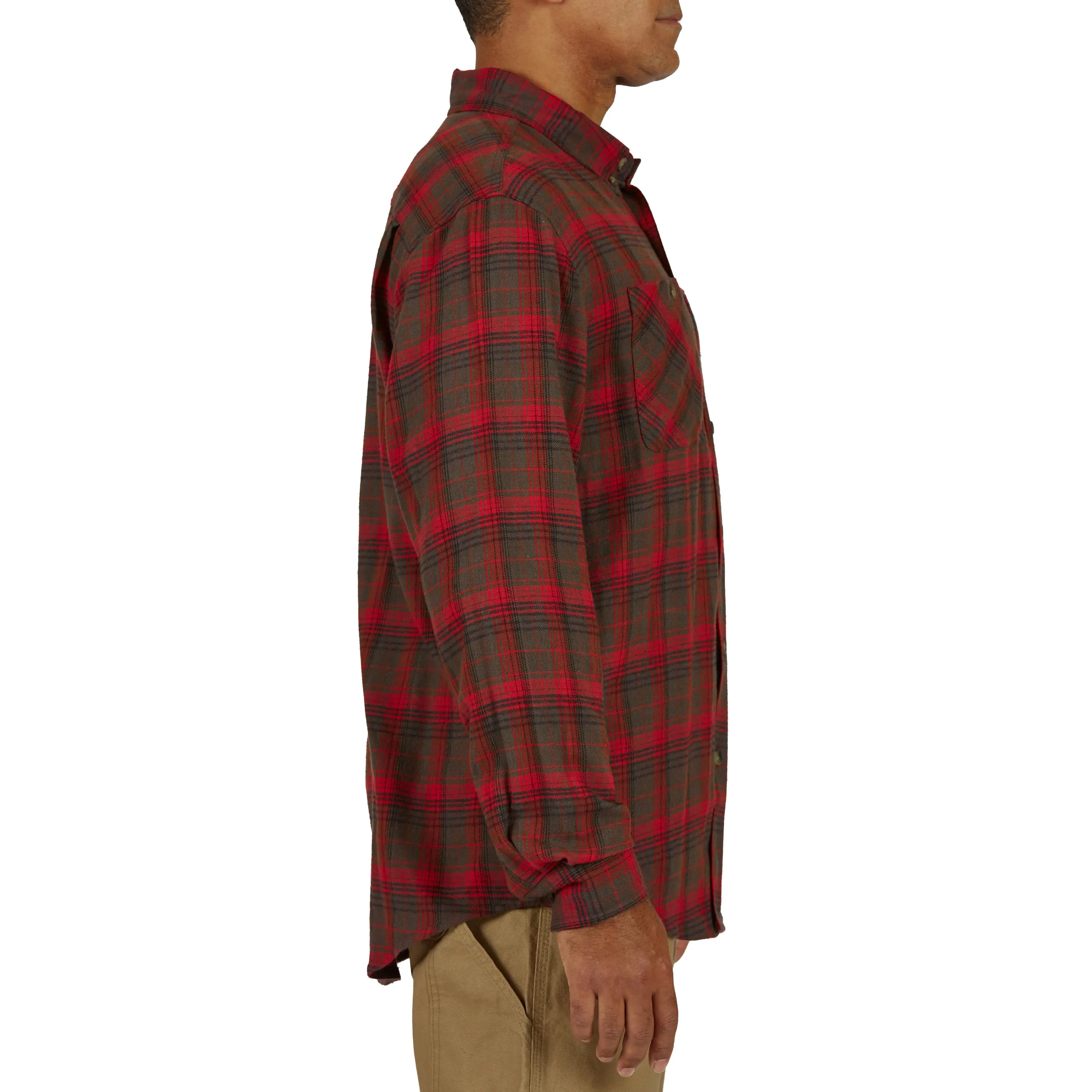 TWO-POCKET BUTTON DOWN FLANNEL SHIRT