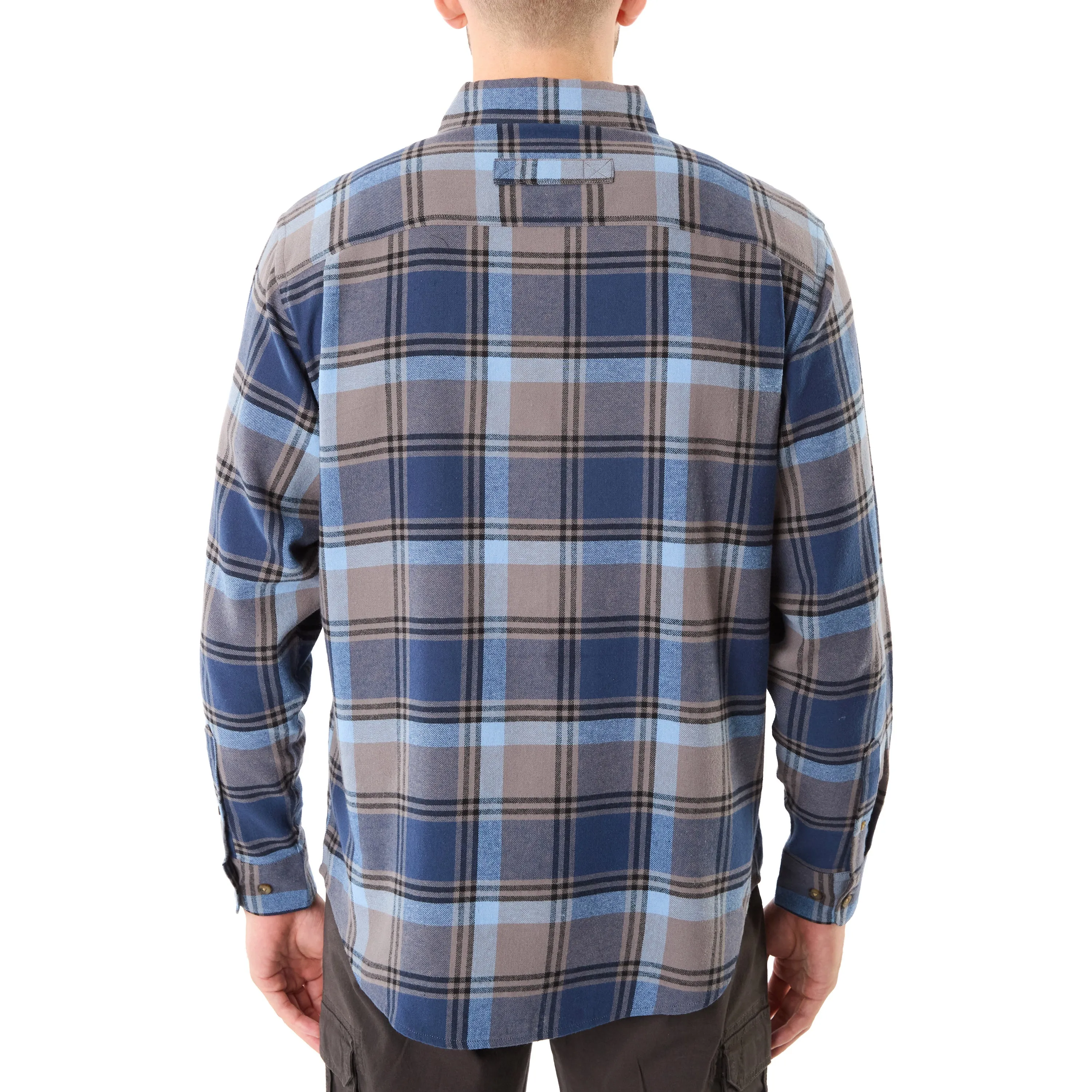 TWO-POCKET BUTTON DOWN FLANNEL SHIRT