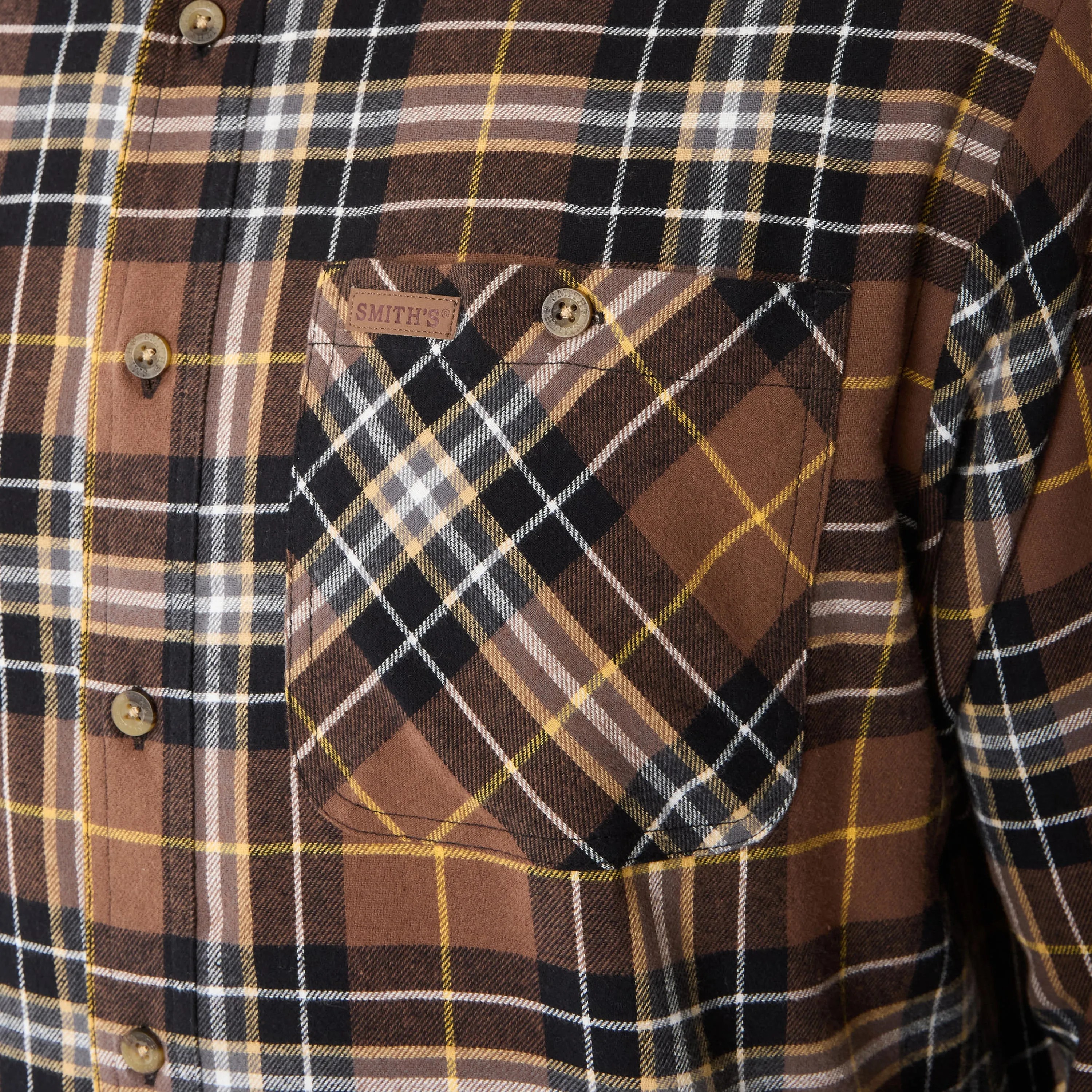 TWO-POCKET BUTTON DOWN FLANNEL SHIRT