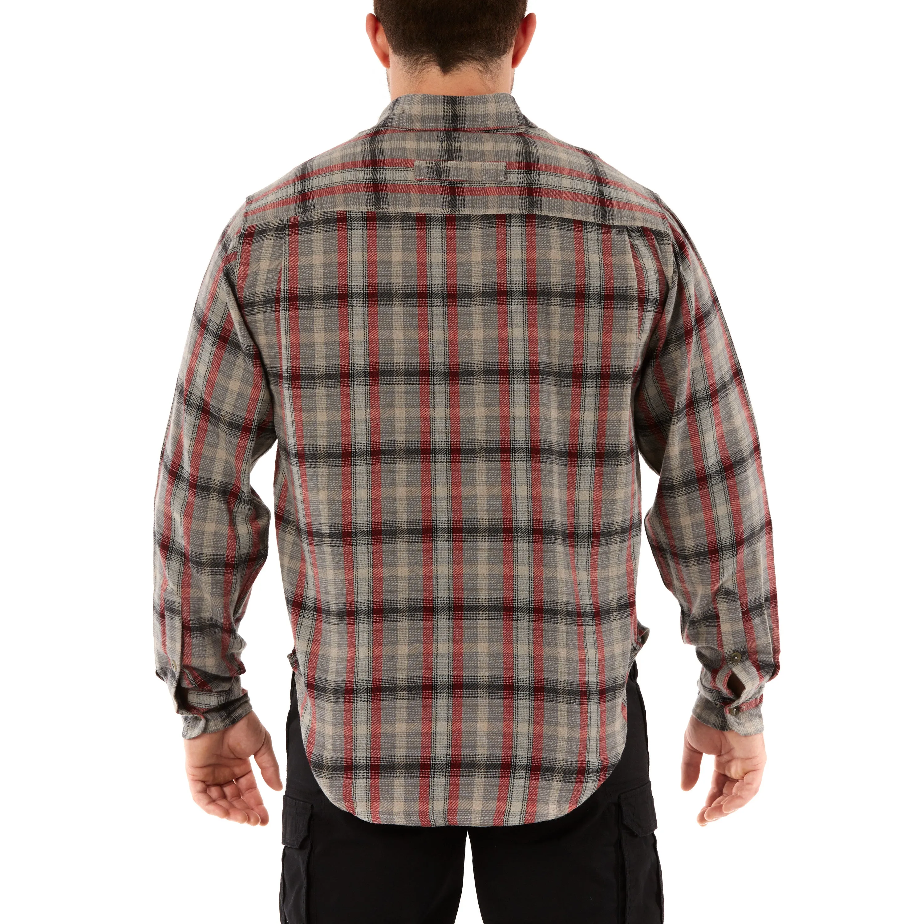 TWO-POCKET BUTTON DOWN FLANNEL SHIRT