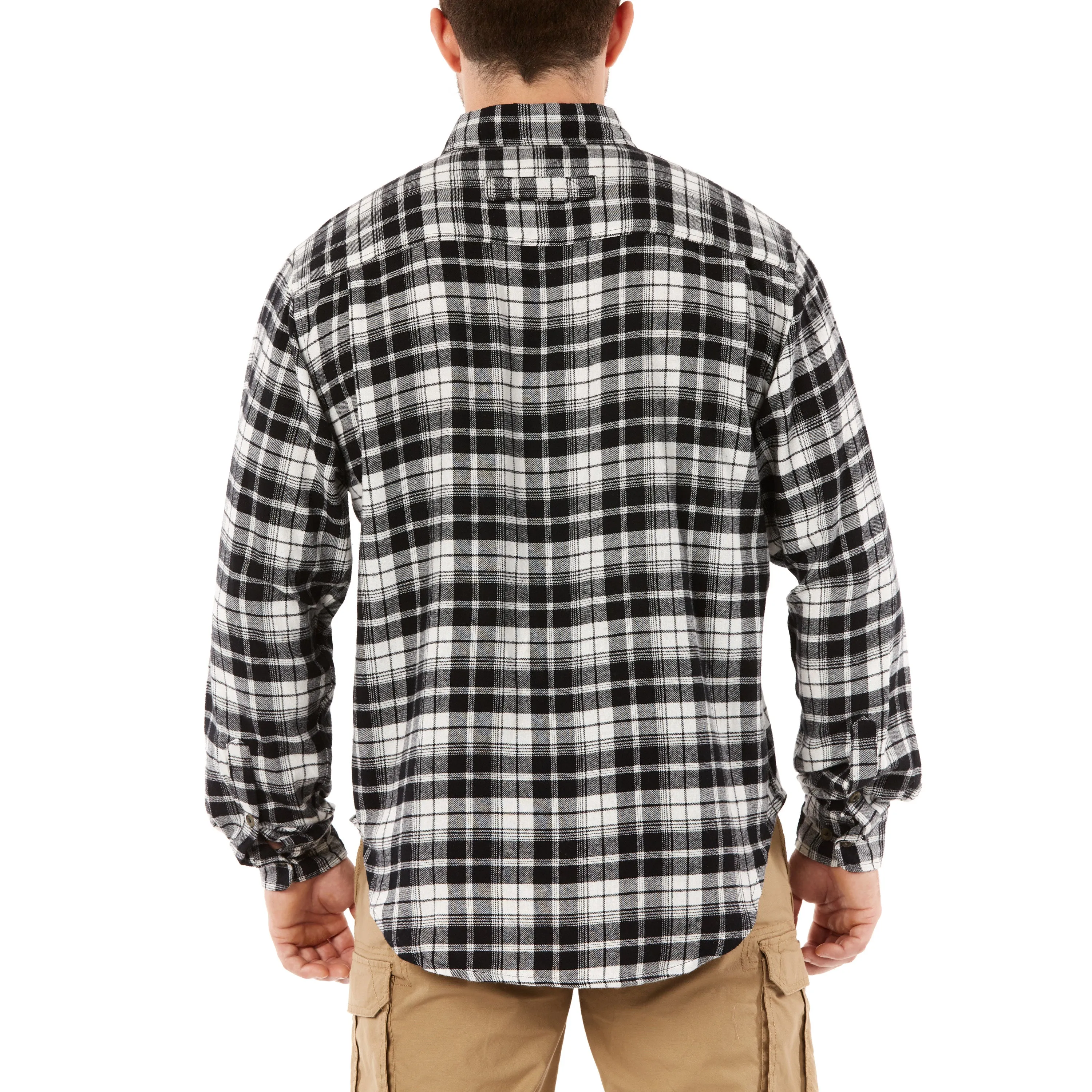 TWO-POCKET BUTTON DOWN FLANNEL SHIRT