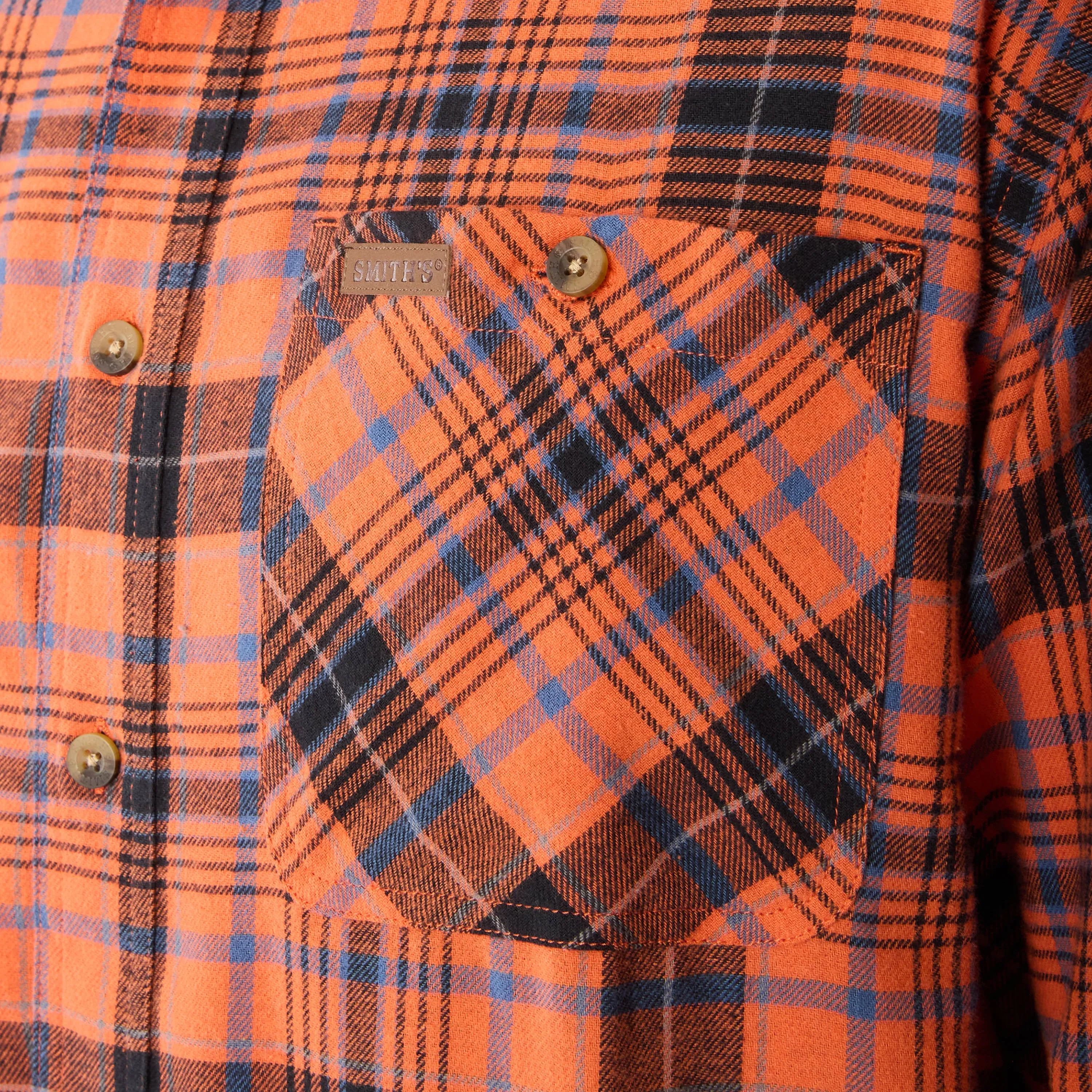 TWO-POCKET BUTTON DOWN FLANNEL SHIRT