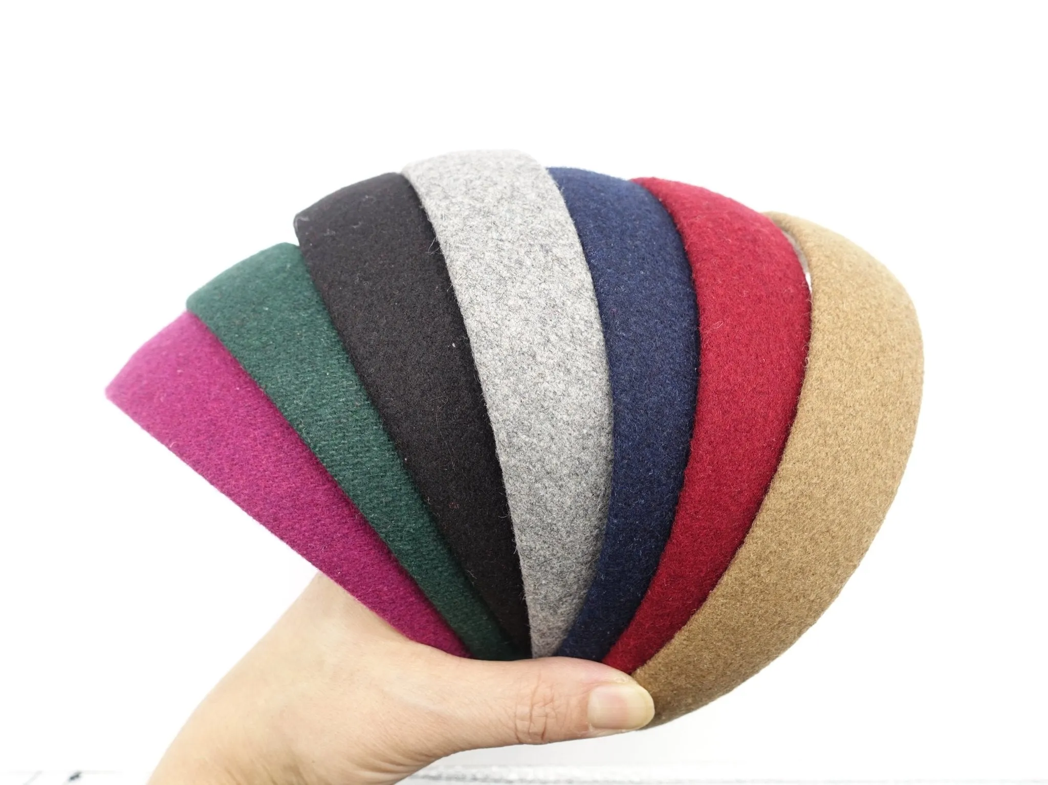 woolen fabric headband solid color hairband women hair accessory